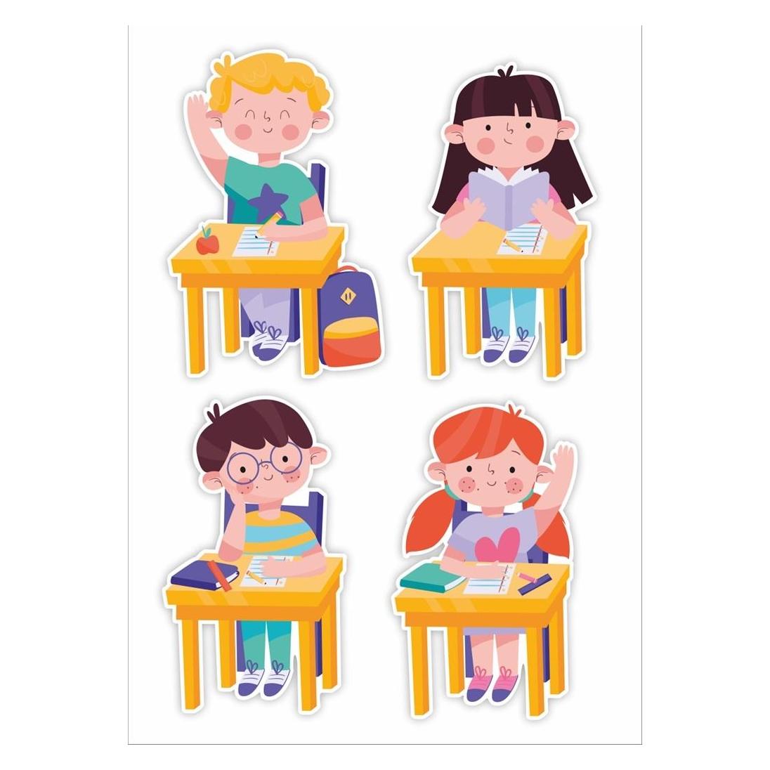 LearnHow Schulunterricht. Kinder auf Bänken (Grossdruck) (Deutsch) (35704527)