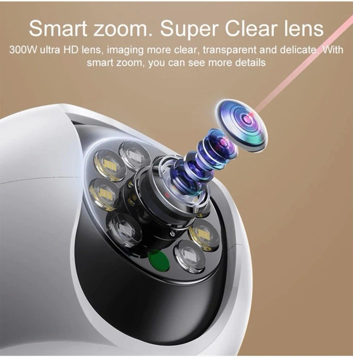 Yesido KM11 Smart Indoor HD Camera 3MP with Night Vision, 2304×1296 Resolution, UK Plug - White