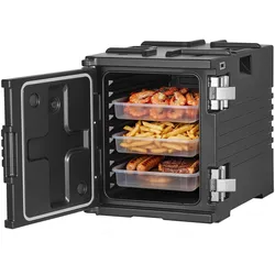 VEVOR Thermobox 75 L, Isolierbox zum Warmhalten und Kühlen, Warmhaltebox aus LLDPE 650 x 450 x 549 mm, Transportbox für Speisen und Getränke, Thermobehälter für Verschiedene Pfannengrößen (ohne)
