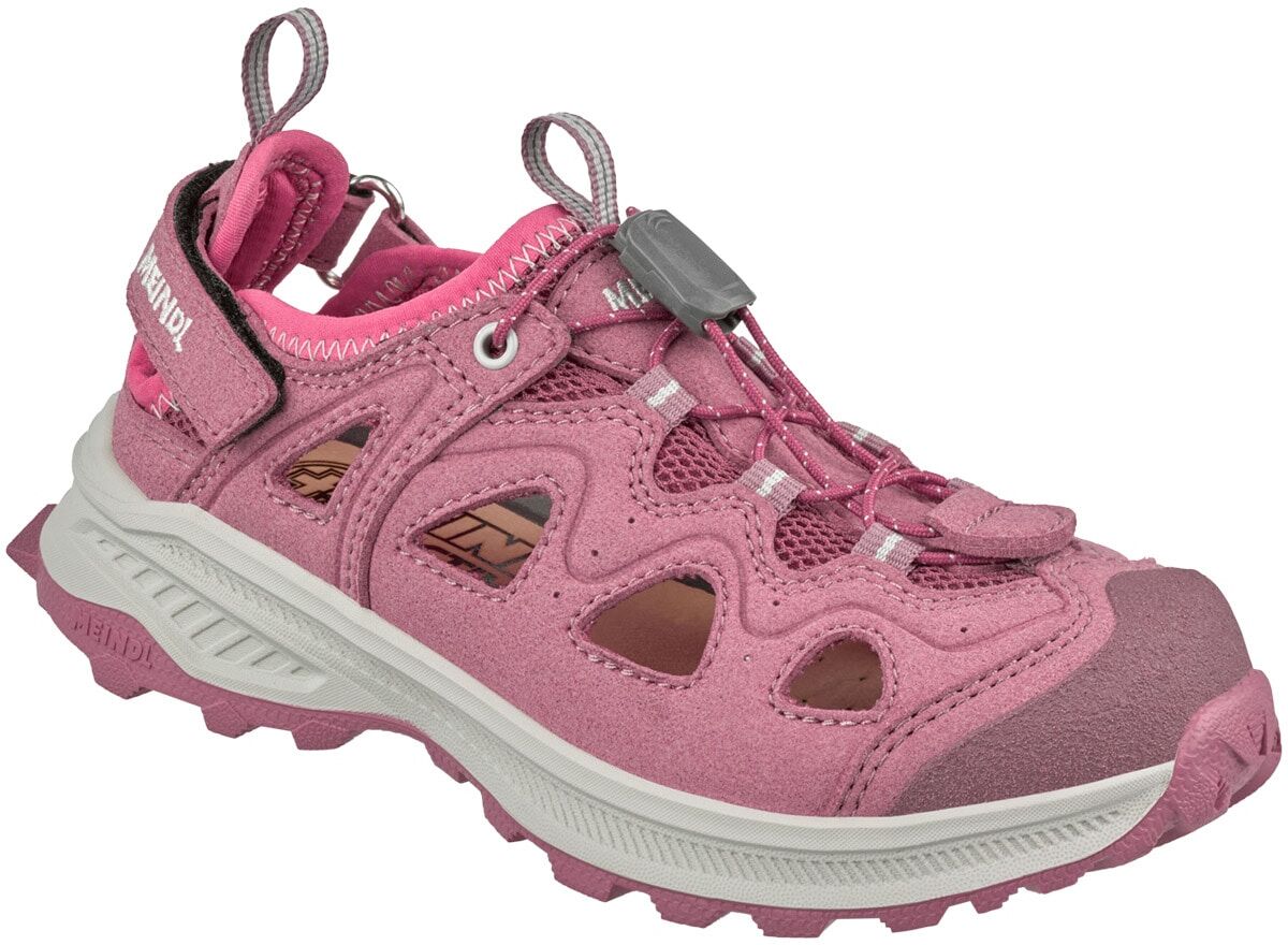Wanderschuh MEINDL "Fiji Junior", Gr. 26, Normalschaft, pink (rosé, pink), Leder, Schuhe Wanderschuh, Robust, flexibel, strapazierfähig und multifunktionell rosé, pink 26, Normalschaft