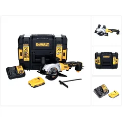 DeWalt, Handkreissäge, DCS 571 D1 Akku Handkreissäge 18 V 115 mm Brushless + 1x Akku 2,0 Ah + Ladegerät + TSTAK