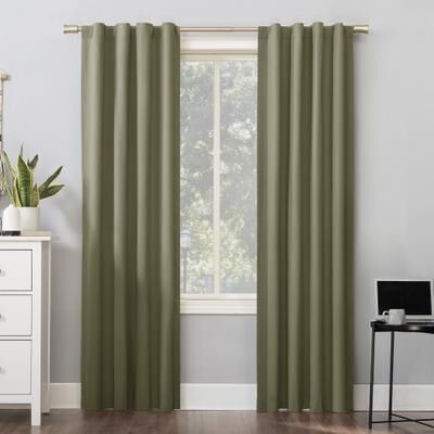 Sun Zero Cyrus Thermal Total Blackout Back Tab Curtain Panel, Single Panel