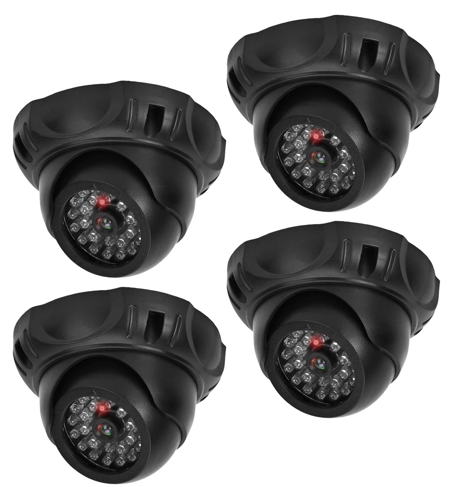Selius Dummy Bewakingscamera, 4 stuks, met rode knipperende led, draaibaar