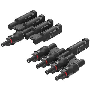 Offgridtec Solarstecker 8-01-010336, MC4 3-fach-Verteiler, für 4 - 6mm² Solarkabel, bis 1000V, IP67 wasserdicht, 1 Paar
