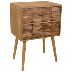 NACHTTISCH aus Holz, braun, 50x38x73cm