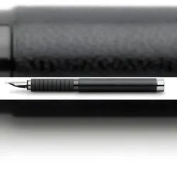 Faber Castell Füller Basic Black Leder Feder EF
