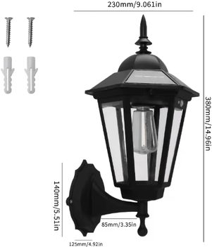 Inspire Picks Retro Tungsten Filament Solar Pathway Light Waterproof Outdoor Garden Landscape Lamp black khel868x7