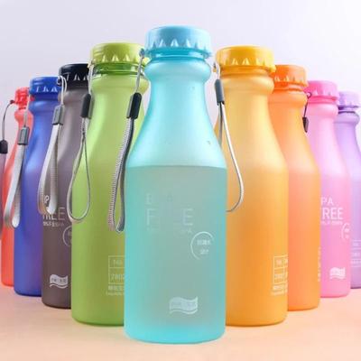 Uplifted Finds 550ML BPA Free Leak Proof Plastic Water Bottle 4 Pcs yellow