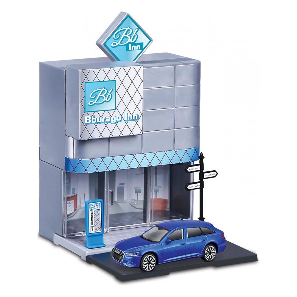 Bburago 18/31503 Street Fire Build the city The Hotel with metal model car 1:43 Official Audi A6 (33126932)