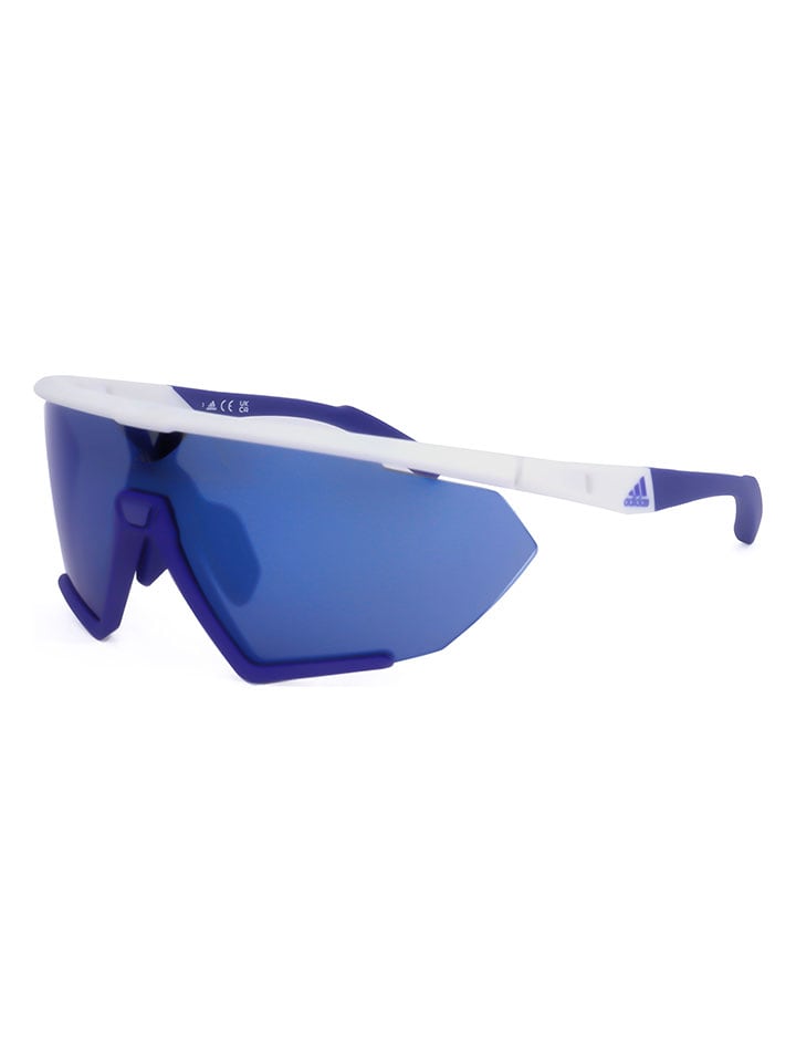 adidas Herren-Sonnenbrille in Weiß/ Blau - onesize