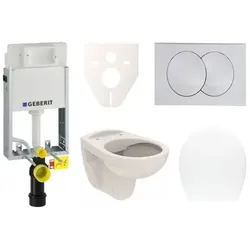Geberit Wand-WC Set für Einmauerung + Ceramia S-Line WC SIKOGE1U7