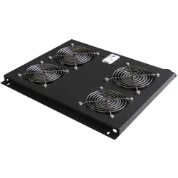Wp Roof ventilation unit with four fans, 100 cm deep., Serverschrank Zubehör, Schwarz