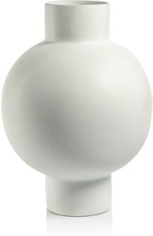 Zodax "Falun 18"" Tall White Stoneware Vase"