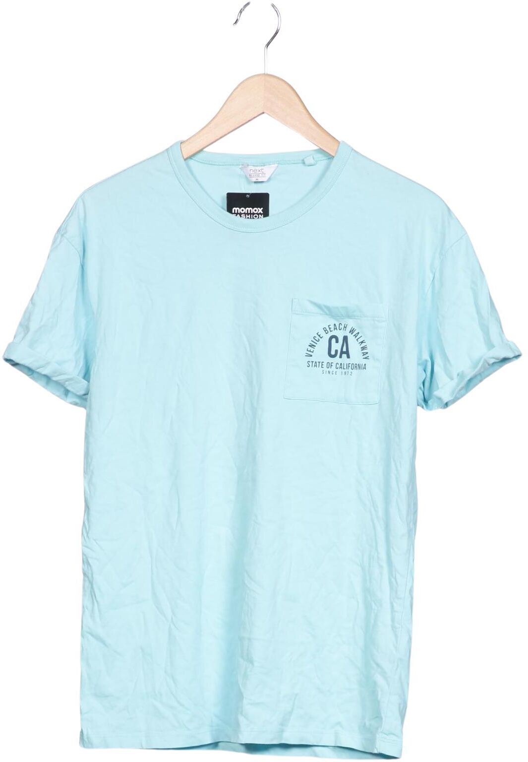 Next Damen T-Shirt, Hellblau, Gr. M, Baumwolle - Second Hand
