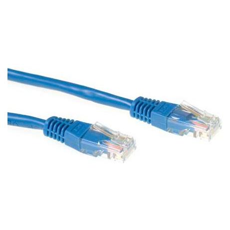 ACT Blue 10 meter U/UTP CAT5E patch cable with RJ45 connectors. Cat5e u/utp blue 10.00m (U/UTP, CAT5e, 10 m) (IB5610)