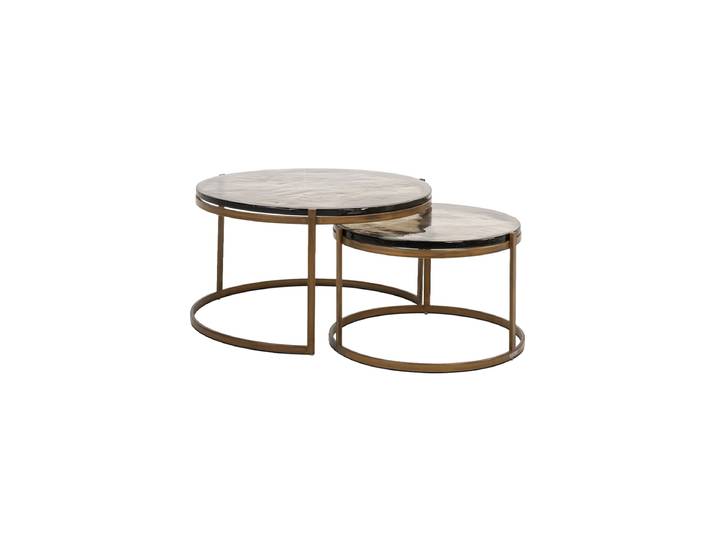 Design Couchtisch Set „Cleo“ (2 Stück) Gold Richmond Interiors