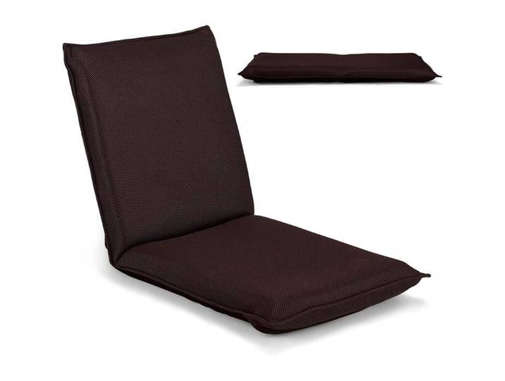 RELAX4LIFE Chaise de Sol Pliante avec Dossier Réglable en 6 Positions Tatami pour Lire & Jouer dans Salon/Chambre/Bureau Café