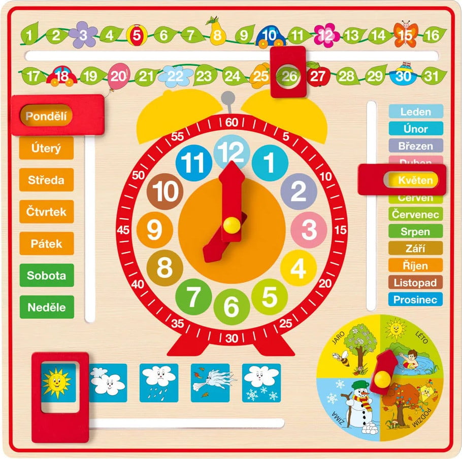 Woody multifunctionele kalender met klok CZ 102191933