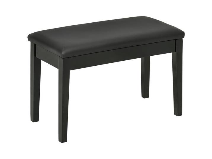Homcom Klavierbank Klavierhocker mit versteckten Stauraum, bis 150 KG Belastbar Schwarz, Holz, 35x49x75 cm, Wohnzimmer, Sessel, Hocker & Hockerbänke, Sitzhocker