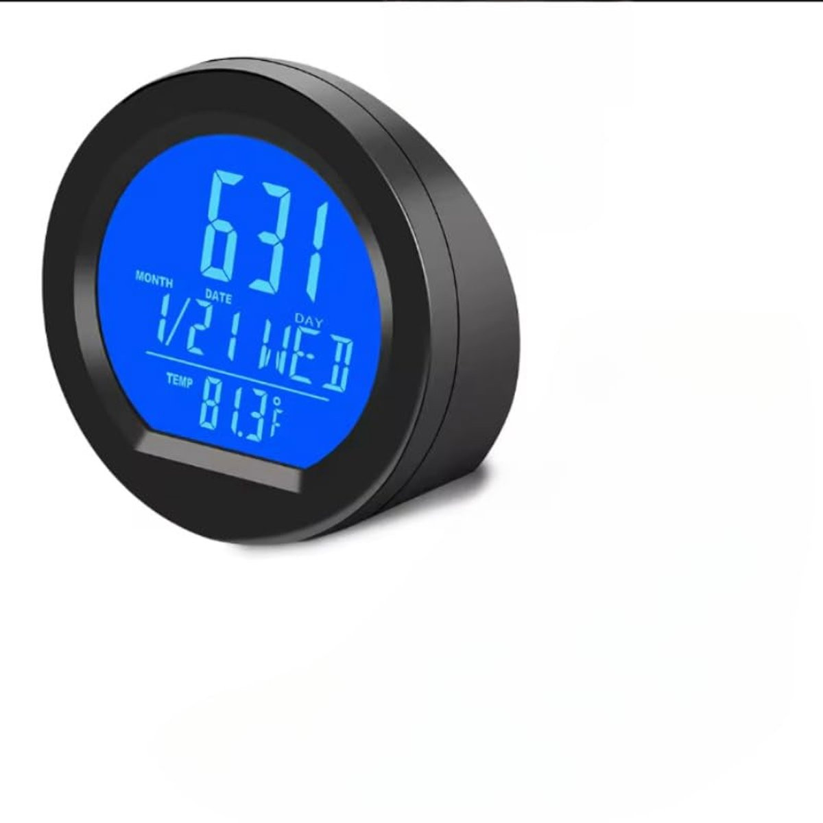 ShopVlot Digitale Auto Klok met Thermometer en Datum, Solar Dashboard Klok