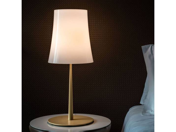 Foscarini Designer Tischlampe Birdie Easy Grande, gelb / orange, für Wohn- / Esszimmer, Metall, Design, Tischlampe