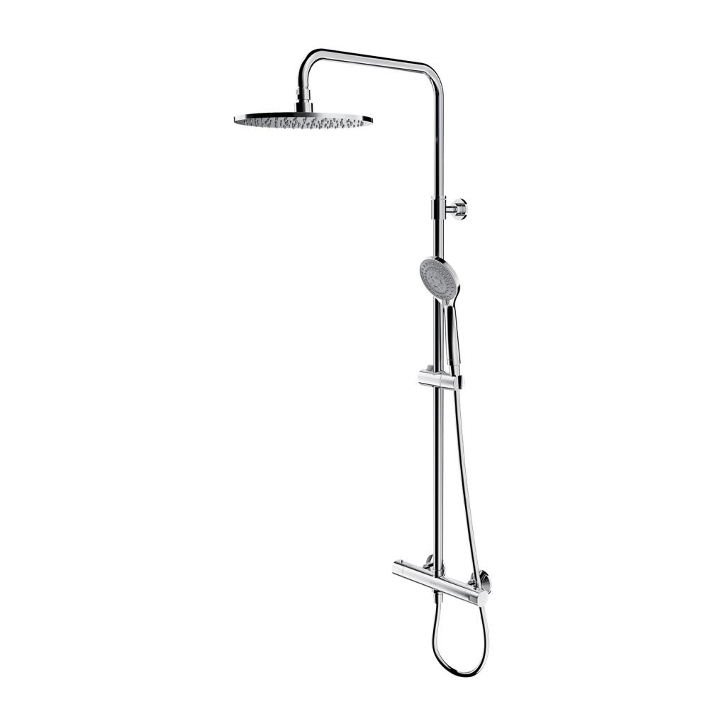 Omnires Y Y1244LUXLCR Duschset mit Thermostatarmatur, Chrom