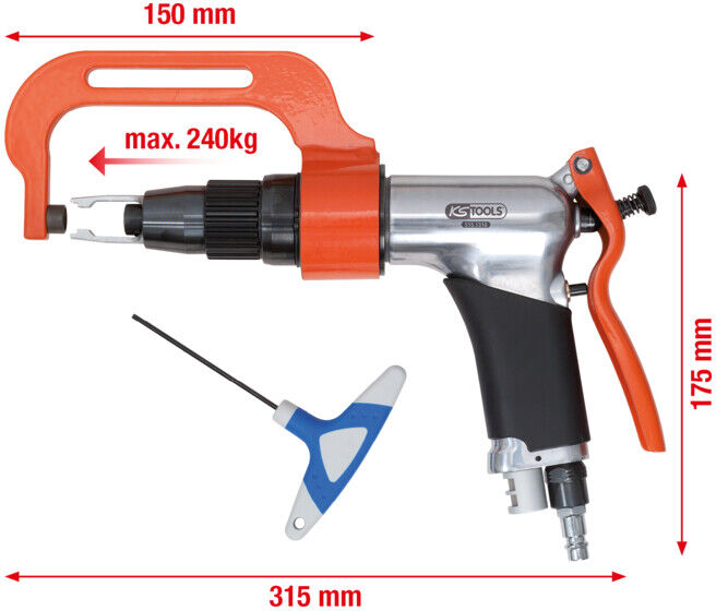 KS Tools Jeu de perceuses à points de soudure pneumatiques Fastdrill, 3 pcs. (515.1310)
