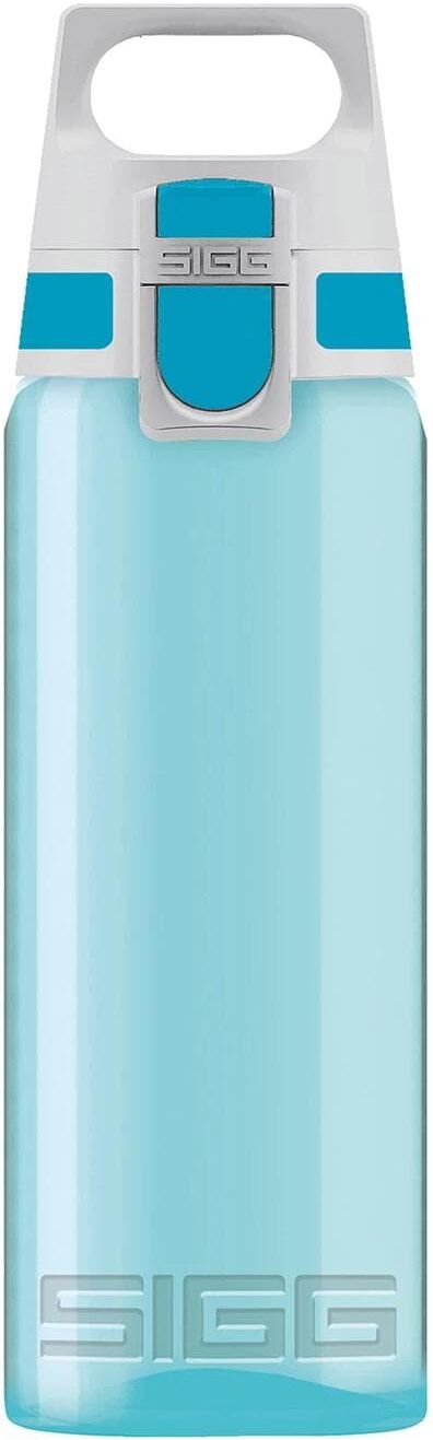 Trinkflasche SIGG "Total Color One 0.6 l, Aqua", blau (türkis), Trinkflaschen, Kinder, 600ml, Tritan, Trinkflasche, H:24,9cm türkis 600ml