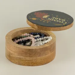 Round Enamelled Box  - Cosmic Babe