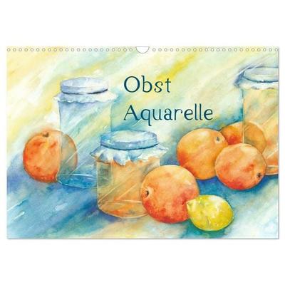 Obst Aquarelle (Wandkalender 2026 DIN A3 quer), CALVENDO Monatskalender