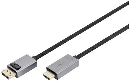 Digitus DisplayPort / HDMI Anschlusskabel DisplayPort Stecker, HDMI-A Stecker 3m Schwarz DB-340202-030-S 4K UHD, dreifach