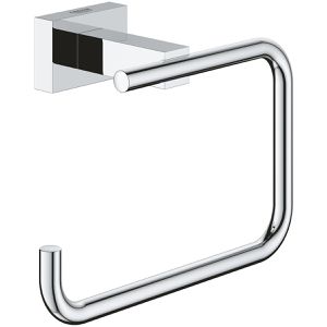GROHE Toilettenpapierhalter Essentials Cube, verchromt, zum Bohren, für 1 Rolle, aus Metall