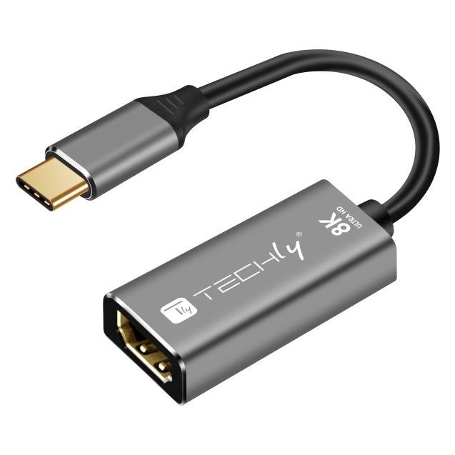 Techly Adapter USB-C auf HDMI 2.1 0.15m (HDMI) (IADAP-USBC-HDMI8)
