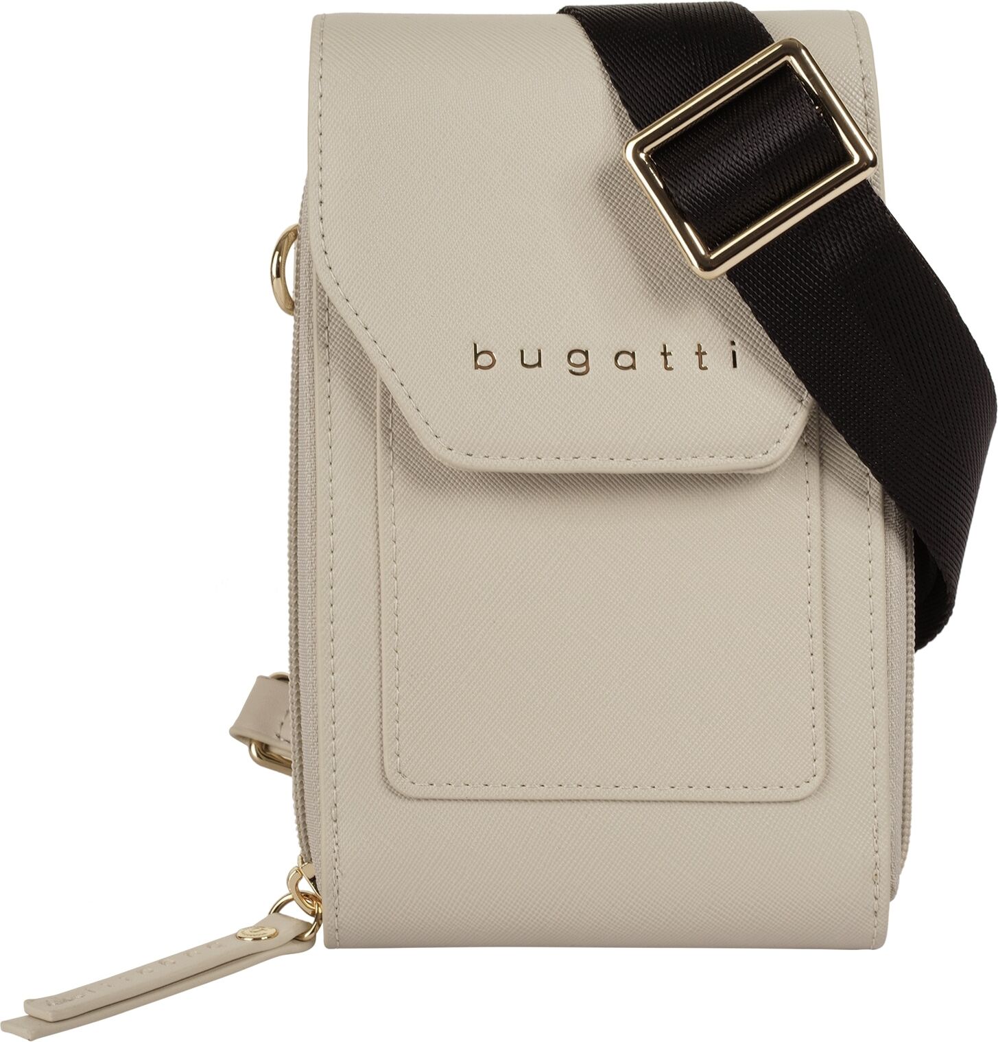 Geldbörse BUGATTI "BUGATTI Damen ELLA SAFFIANO", Damen, beige, Kunstfaser, Kleinlederwaren Geldbörse beige Einheitsgröße
