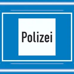 HB-Druck Richtzeichen Polizei Symbol Aufkleber A4 (210x297mm)