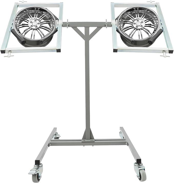 Radnaben LackierstäNder FüR 2 Felgen Winkel Verstellbar Lackierbock Mit 360° Drehbaren Halterungen 60kg FelgenlackierstäNder FüR Kleinwagen SUV