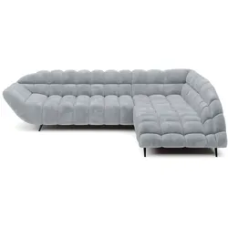 Ecksofa Gappa Stoff Grau Hellgrau