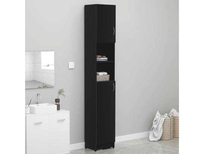 BEST-MEUBLE* COLONNE DE SALLE DE BAIN - Armoire WC - COLONNE WC Noir 32x25 5x190 cm (1978)