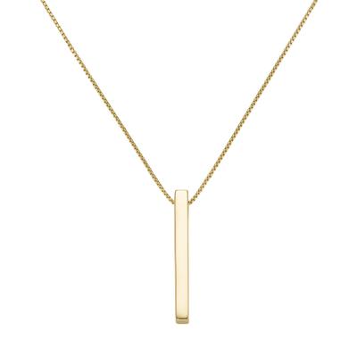 Kette mit Anhänger SMART JEWEL "mit Stäbchen-Anhänger, Silber 925", gold, Halsketten, Damen, 45cm, Silber 925 (Sterlingsilber)