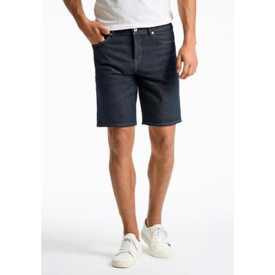 Shorts JUNK DE LUXE "Jeans-Shorts Loose Fit", Herren, Gr. S, blau (rinse wash), Obermaterial: 99% Baumwolle, 1% Elasthan, loose fit, Hosen Shorts