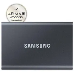 Samsung Portable SSD T7 2 TB für PC/Mac grau