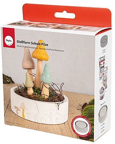 Silikon Gießform Schale "Pilze"
