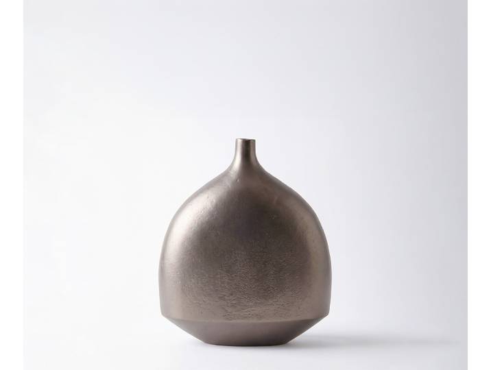 Vase Gutta l27 x P12 x H31 cm Aluminium Hämatit Moulé