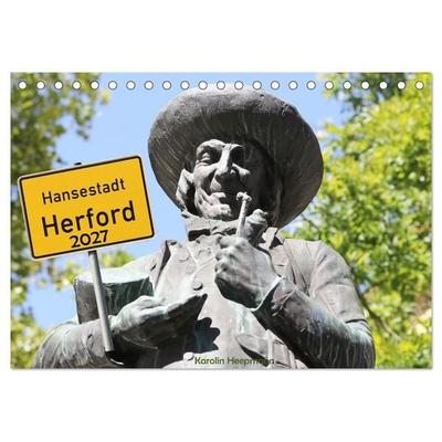 Hansestadt Herford (Tischkalender 2027 DIN A5 quer), CALVENDO Monatskalender