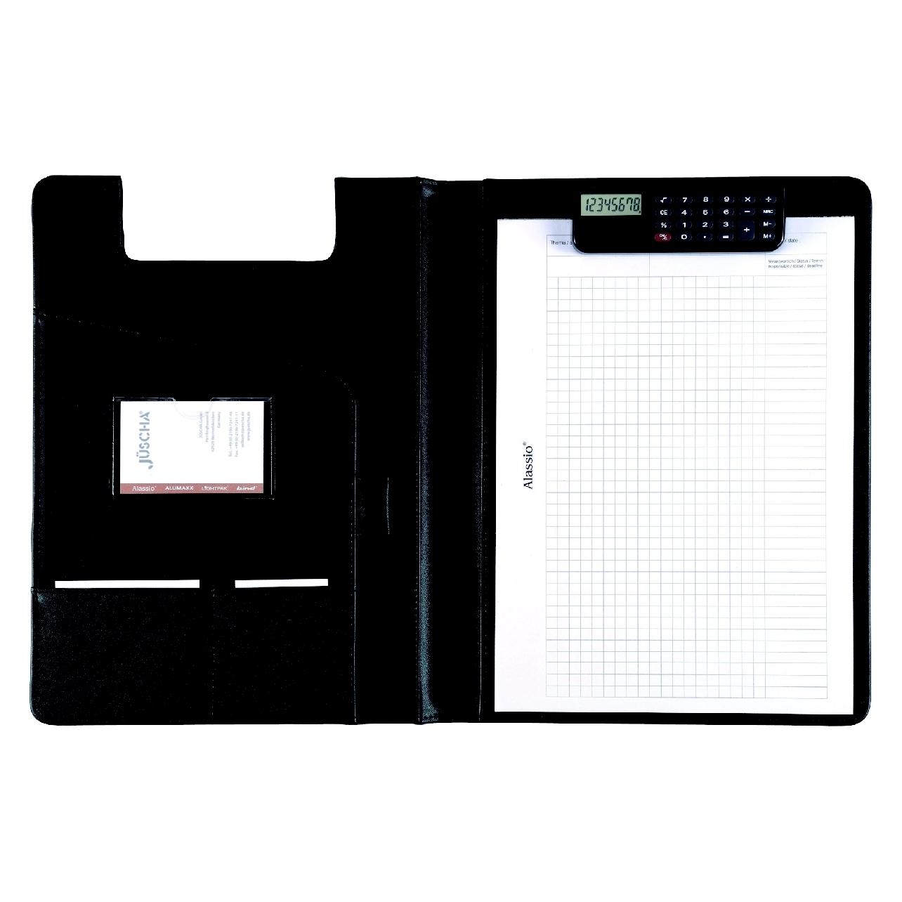 Alassio Schreibmappe "BRESCIA", A4, Kunstleder, schwarz (A4, 1x) (31500)