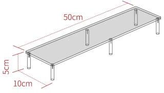 Uplift Treasures Clear Acrylic Multi Tier Display Riser Stand 1 Tier 50x10cm Firm