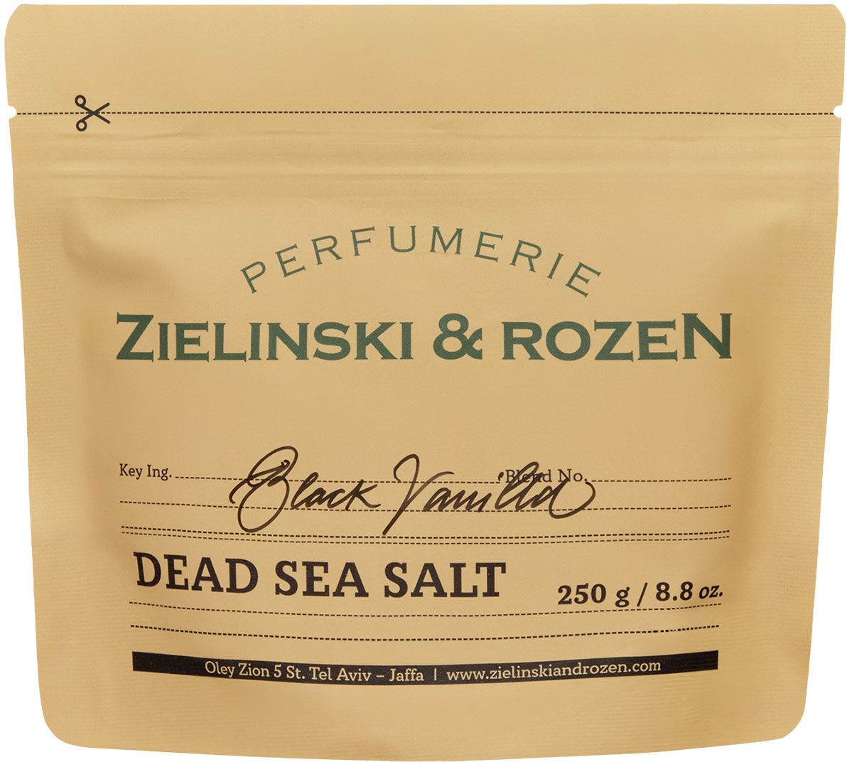 ZIELINSKI & ROZEN Black Vanilla Dead Sea Salt 250g