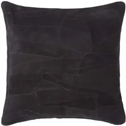 LEDERKISSEN Patchwork schwarz 45/45 cm
