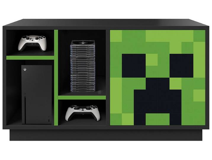 MINECRAFT TV-Möbel CREEPER 108cm grau