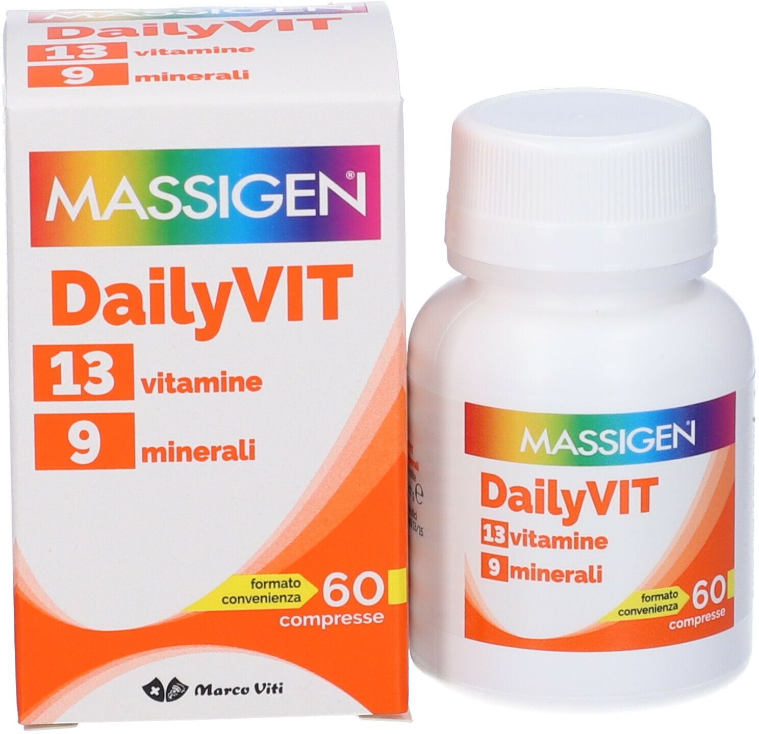 MARCO VITI FARMACEUTICI SpA Massigen, Dailyvit+, 60 Compresse